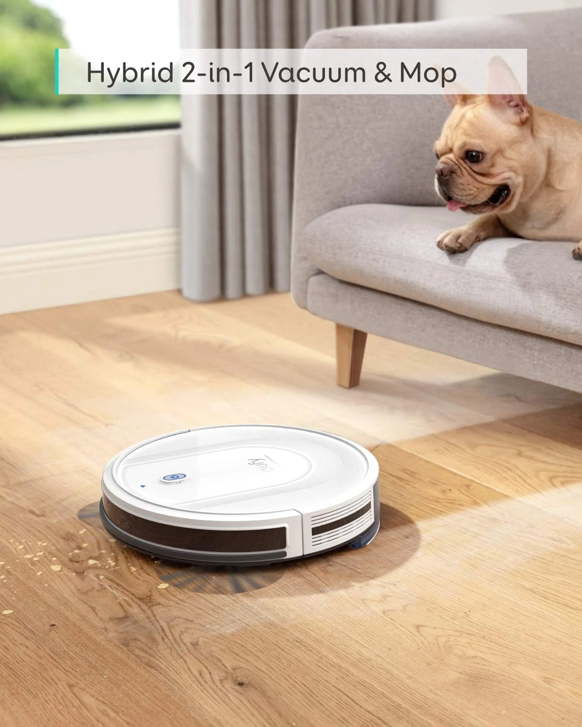 Robotic Vacuum Cleaner 2-in-1 Sweep, mop -WHITE P1814