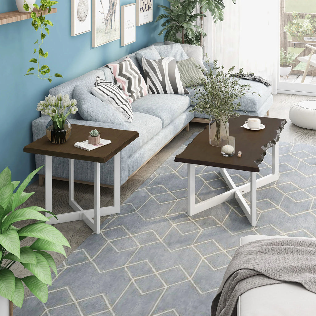 Oak 2-Piece Coffee Table Set B64718