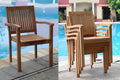Stacking Teak Wood Dining Chair Y34107