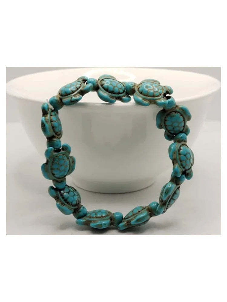 Genuine Turquoise Hawaiian Sea Turtle Bracelet U9897