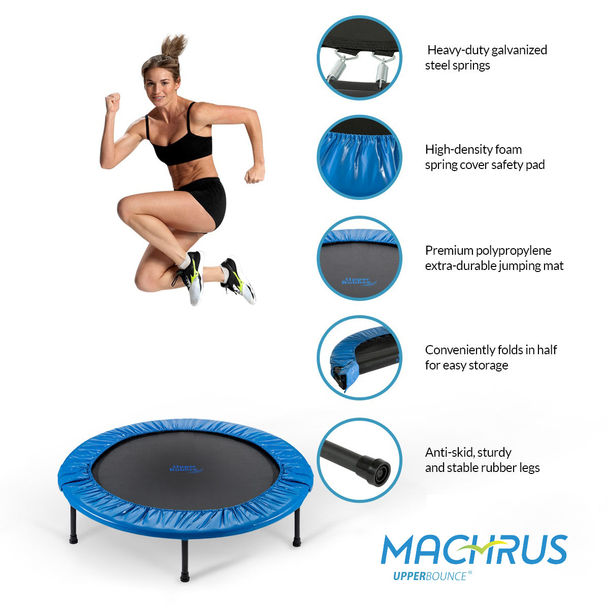Mini Exercise Trampoline Foldable 36" with Bag N178
