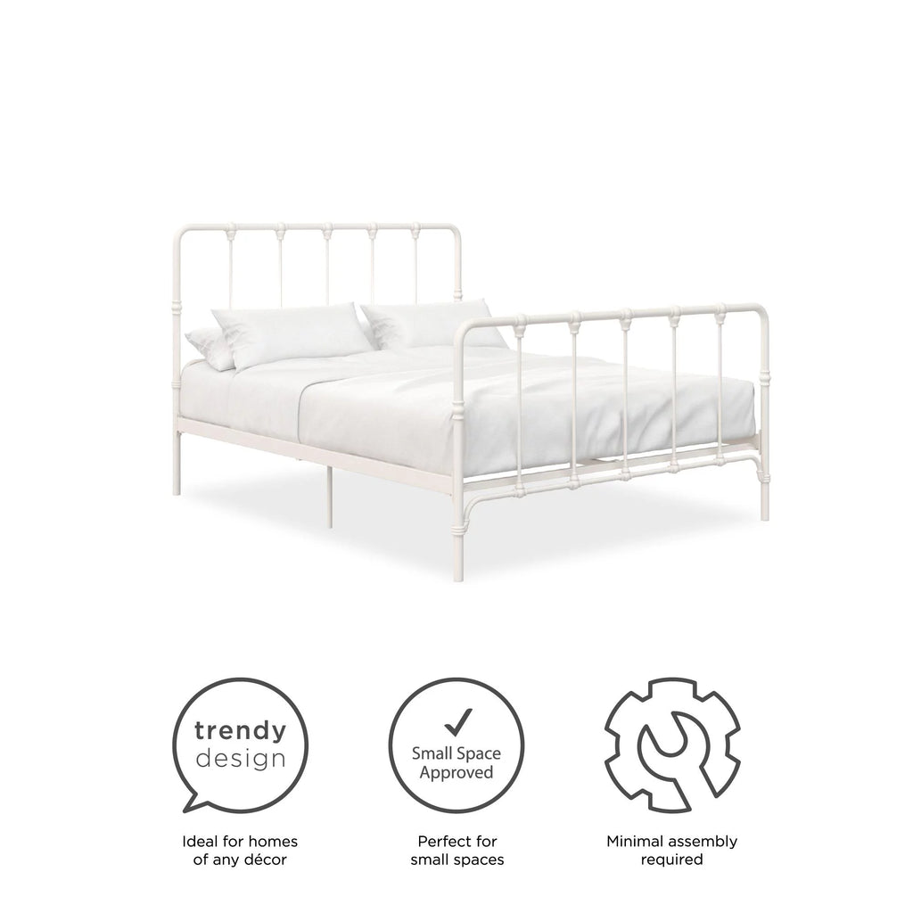 King Gray Metal Bed S70902