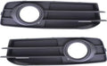 Black Fog Light Bezel Cover Pair for Audi A3 2009 2010 2011 2012 2013 C204