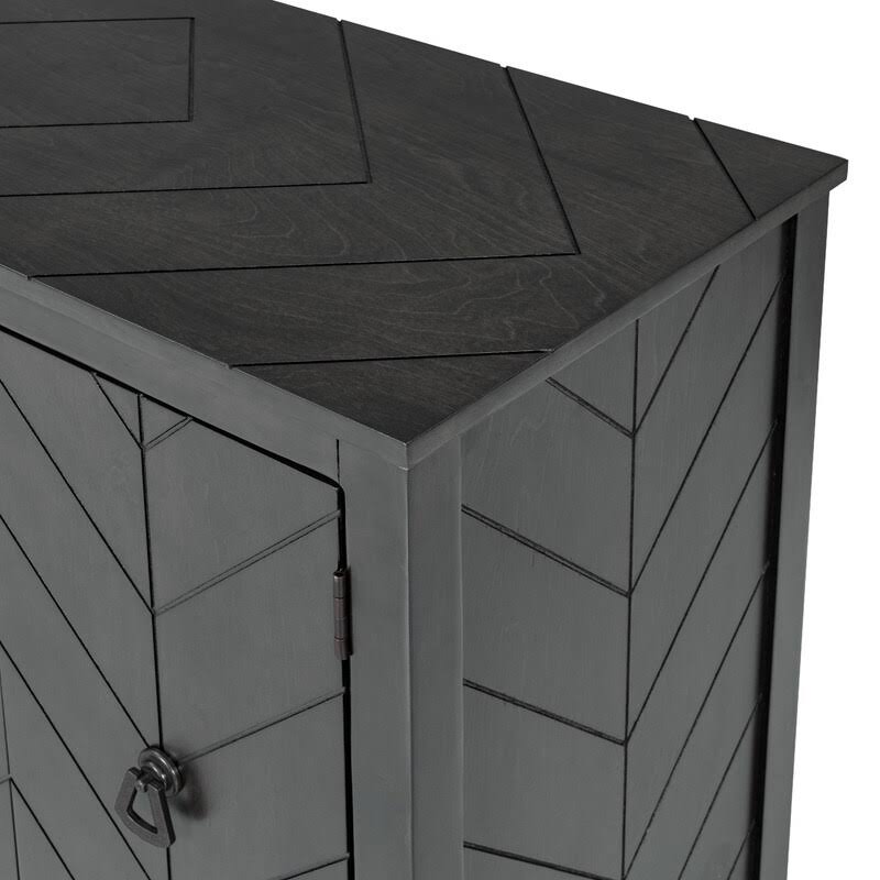 Grey Wooden Accent Storage Cabinet with Adjustable Shelf B758147