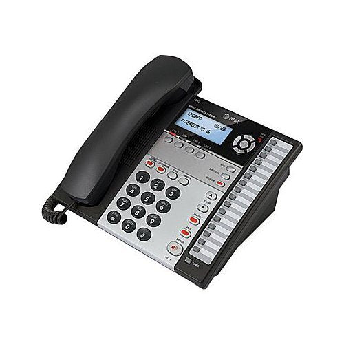 4-Line Expandable Corded Phone System with Speakerphone, 1 Handset, Black/Silver L23505