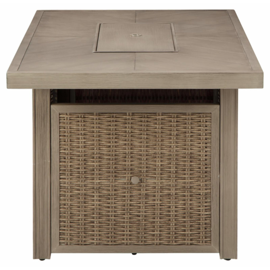 Rectangular Fire Pit Table in Beige G7576
