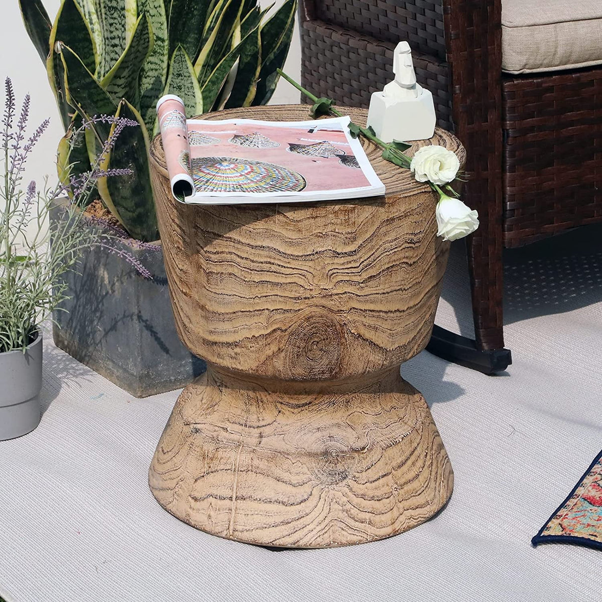 Outdoor Concrete Side Table Z579990