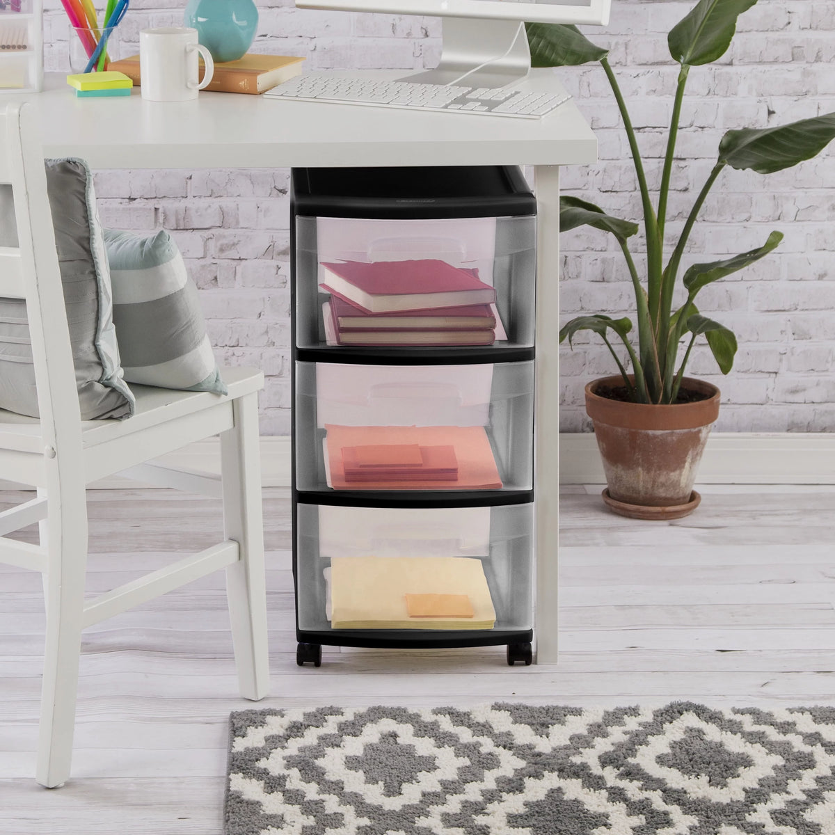 3 Drawer Plastic Cart M43164