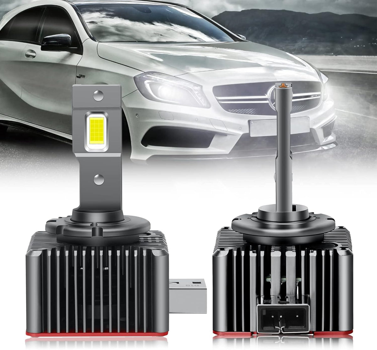 D1S LED Headlight Bulbs Conversion Kit, 8600LM 6000K 70W F150