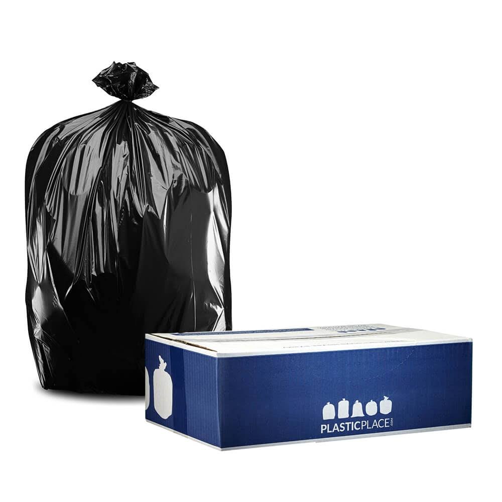 32-33 Gallon Black Trash Bags, 2.3 Mil, 100 / Case B822