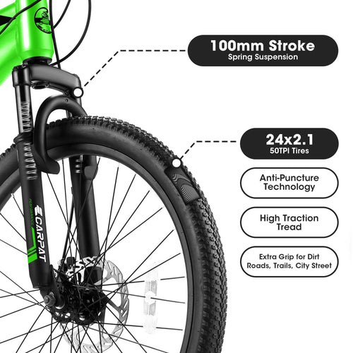 24 inch 21-Speed Mountain Bike with Disc Brake A13549