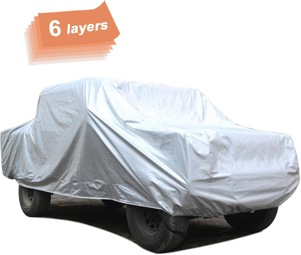 6 Layers Waterproof All Weather Hatchback Car Cover with Zipper Door J39355
