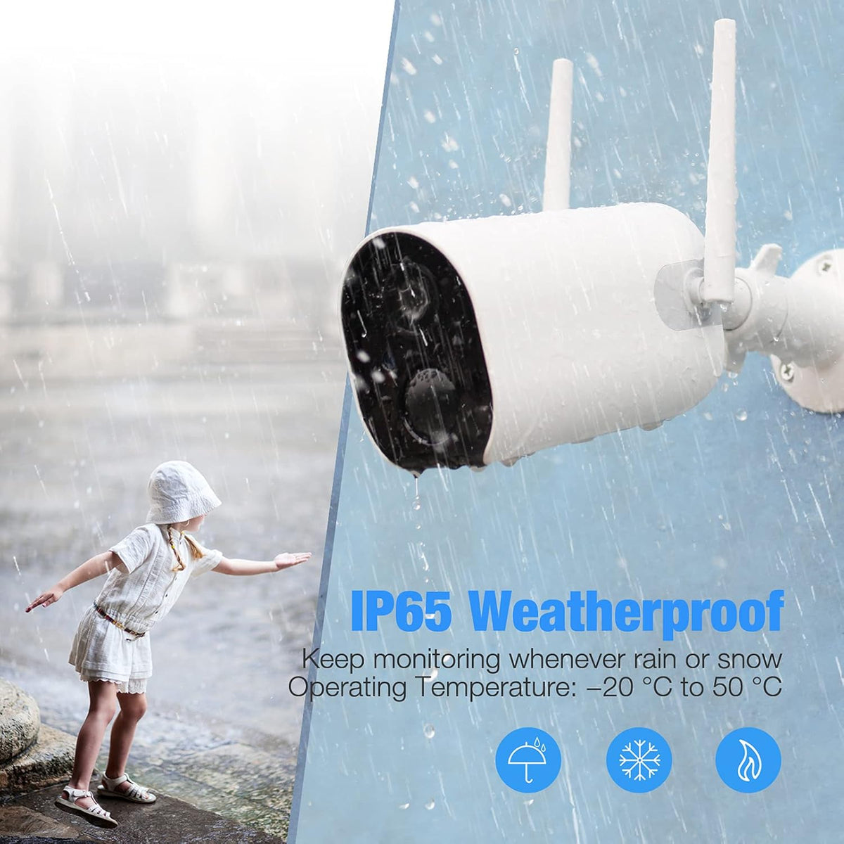 1080P Wireless Outdoor Security Camera with Night Vision B864446