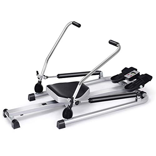 Hydraulic Rowing Machine with LCD Monitor and Adjustable Resistance O9877