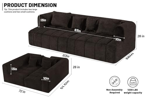Grey Modular Sectional Couch with Pillows G847798