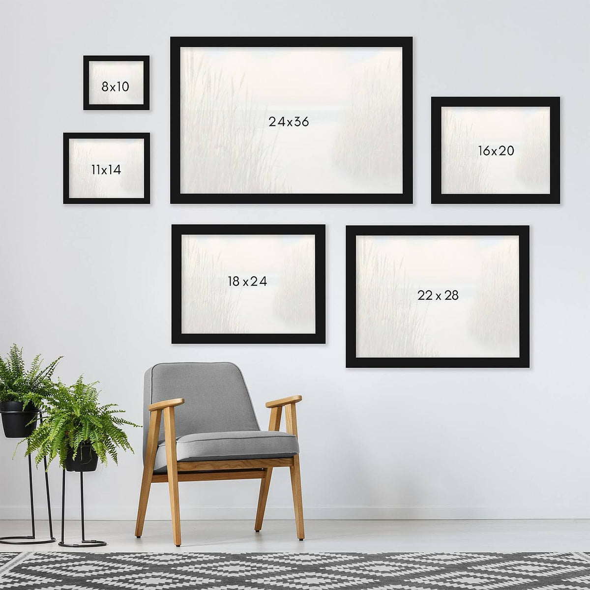 Black Framed Print 16x20 J882057