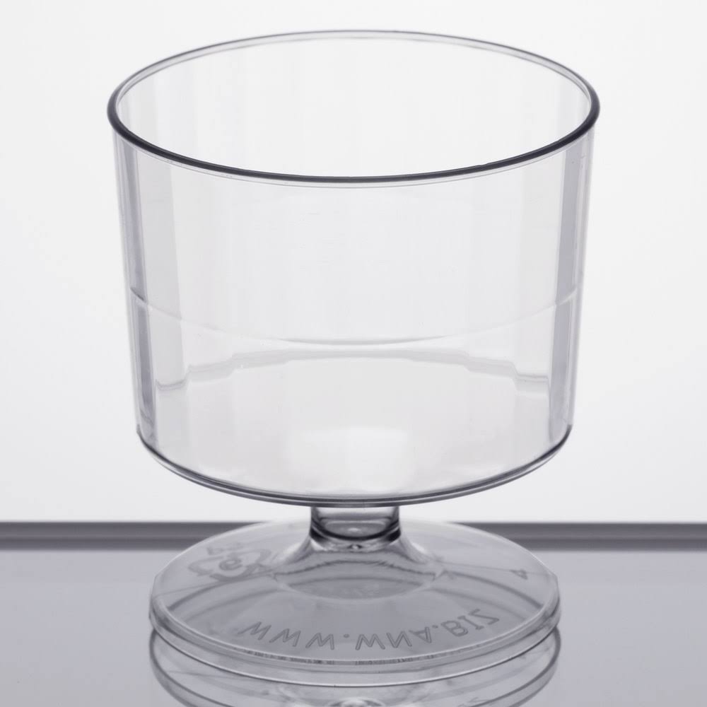2 oz. Clear Plastic Pedestal Wine Cup J740182