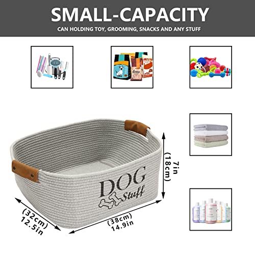 Gray Cotton Dog Toy Storage Bin P67098