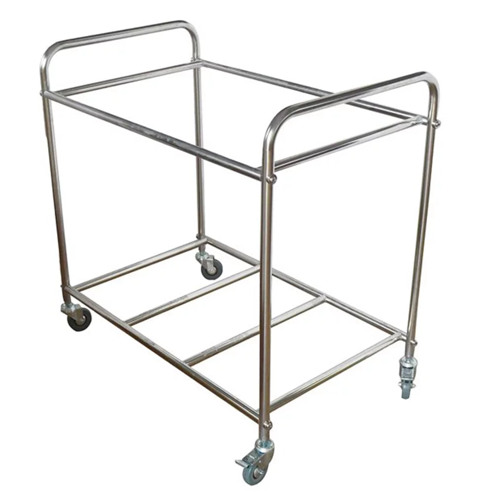 Laundry Sorter Cart with Removable Baskets Stainless Steel Frame Rolling Casters W30855