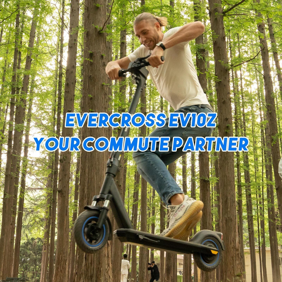 Electric Scooter with 10 Solid Tires, 500W Motor, 22 Miles Battery N9493