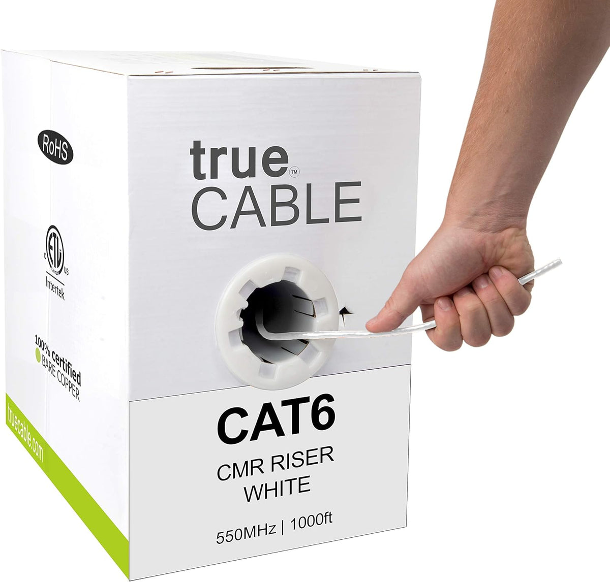 1000ft Gray 23AWG 4 Pair Solid Bare Copper Bulk Ethernet Cable K4476