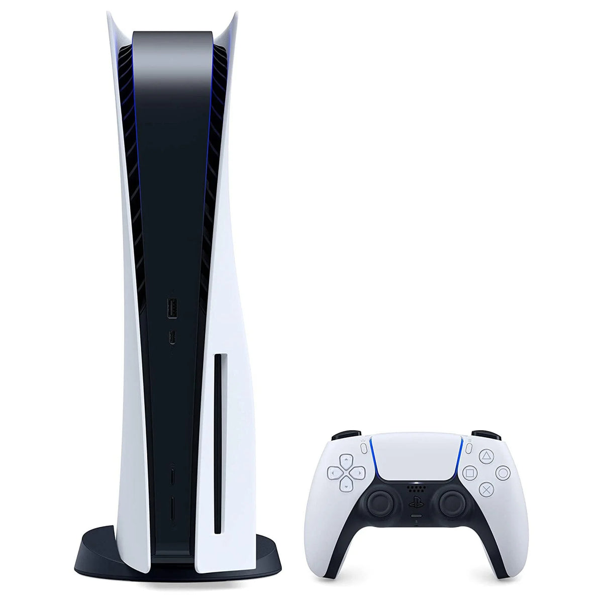 Playstation 5 Disc Version with Midnight Black Extra Controller and Microfiber Cleaning Cloth Bundle N558