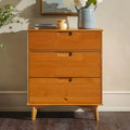 Solid Wood Walnut 3-Drawer Dresser H9052