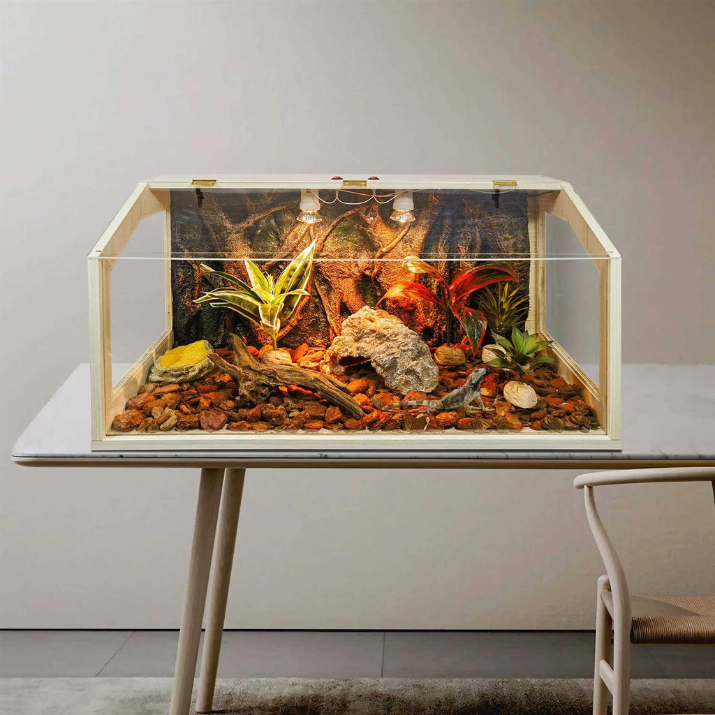 21 Gallon to 68 Gallon Reptile Terrarium Tank with Roof Door Y5870