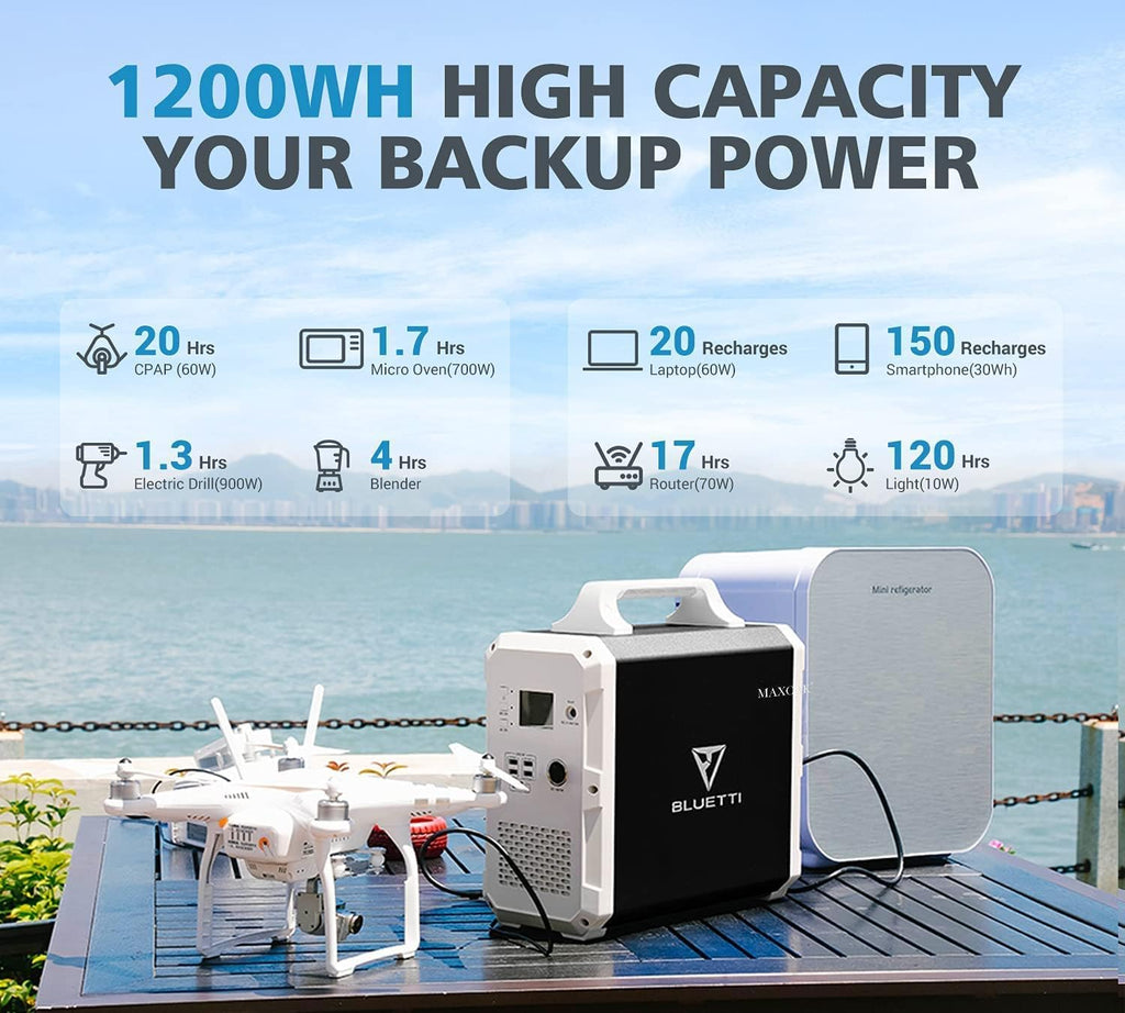 1200Wh 1000W Portable Power Station Lithium Battery M726