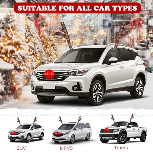 Car Reindeer Antlers & Nose with Lights I77892