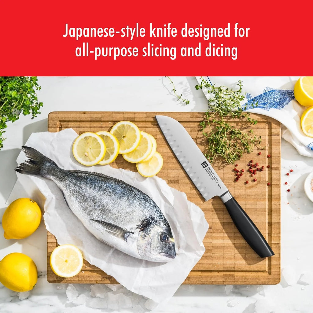 Open Box Hollow Edge Santoku Knife 7-inch B987