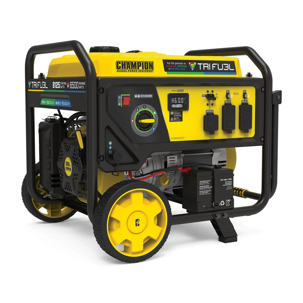 6500-Watt Tri-Fuel Portable Generator with Electric Start I5647
