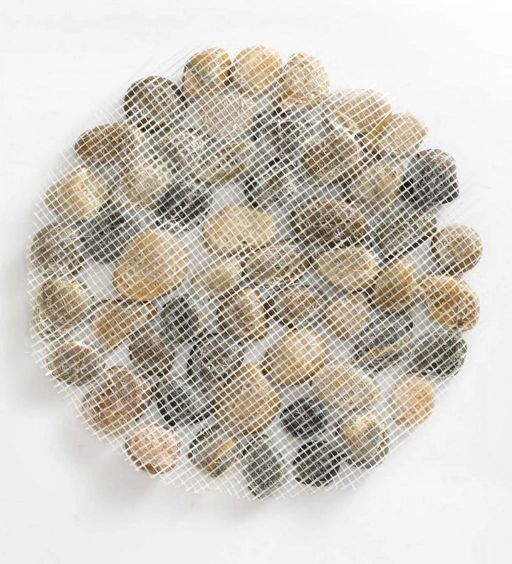 Set of 3 Natural River Rock Stepping Stones R898967