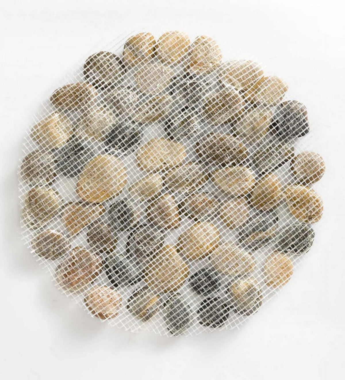 Set of 3 Natural River Rock Stepping Stones R898967