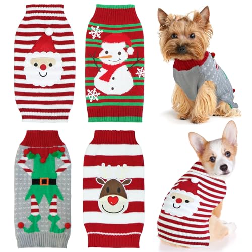 4 Pack Dog Christmas Sweater D72937