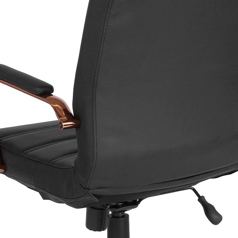 Black Leather Executive Swivel Office Chair J4586