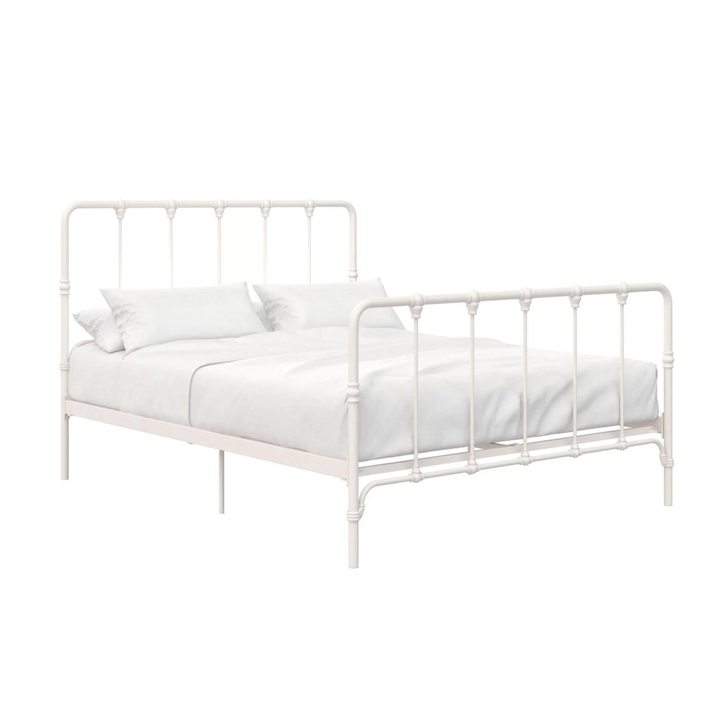 King Gray Metal Bed S70902