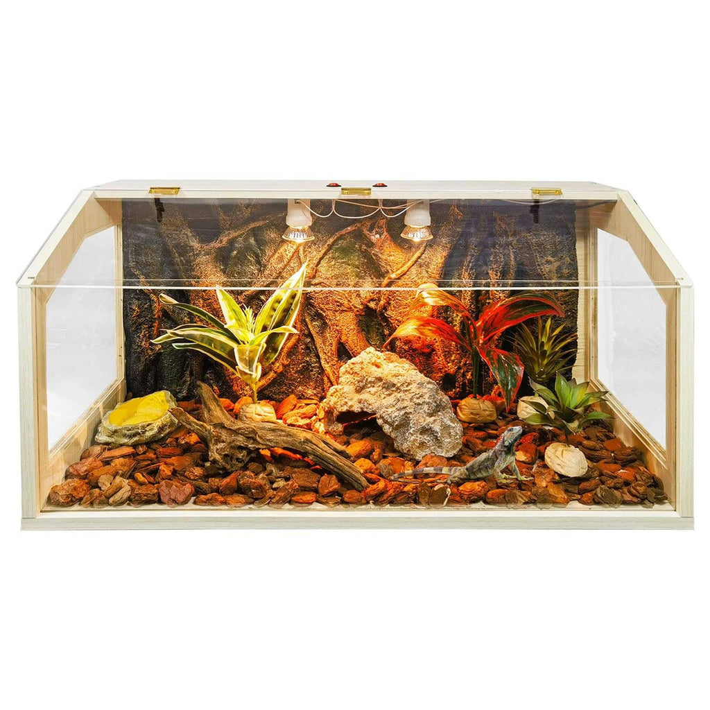 21 Gallon to 68 Gallon Reptile Terrarium Tank with Roof Door Y5870
