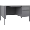 Steel Teachers Desk, Platinum & White - 48 x 30 x 29.5 in. O4347