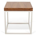 Walnut White Lacquered End Table D5595