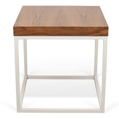 Walnut White Lacquered End Table D5595