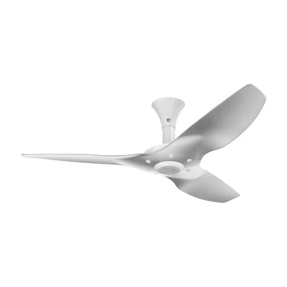 60 Ceiling Fan with Brushed Aluminum Blades and White Finish with LED X737770