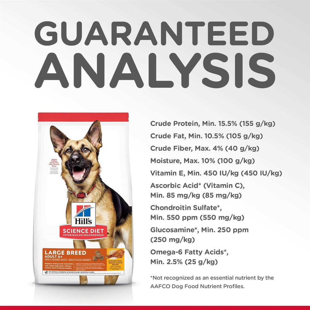 Adult 6+ Large Breed Chicken Meal Dry Dog Food T389