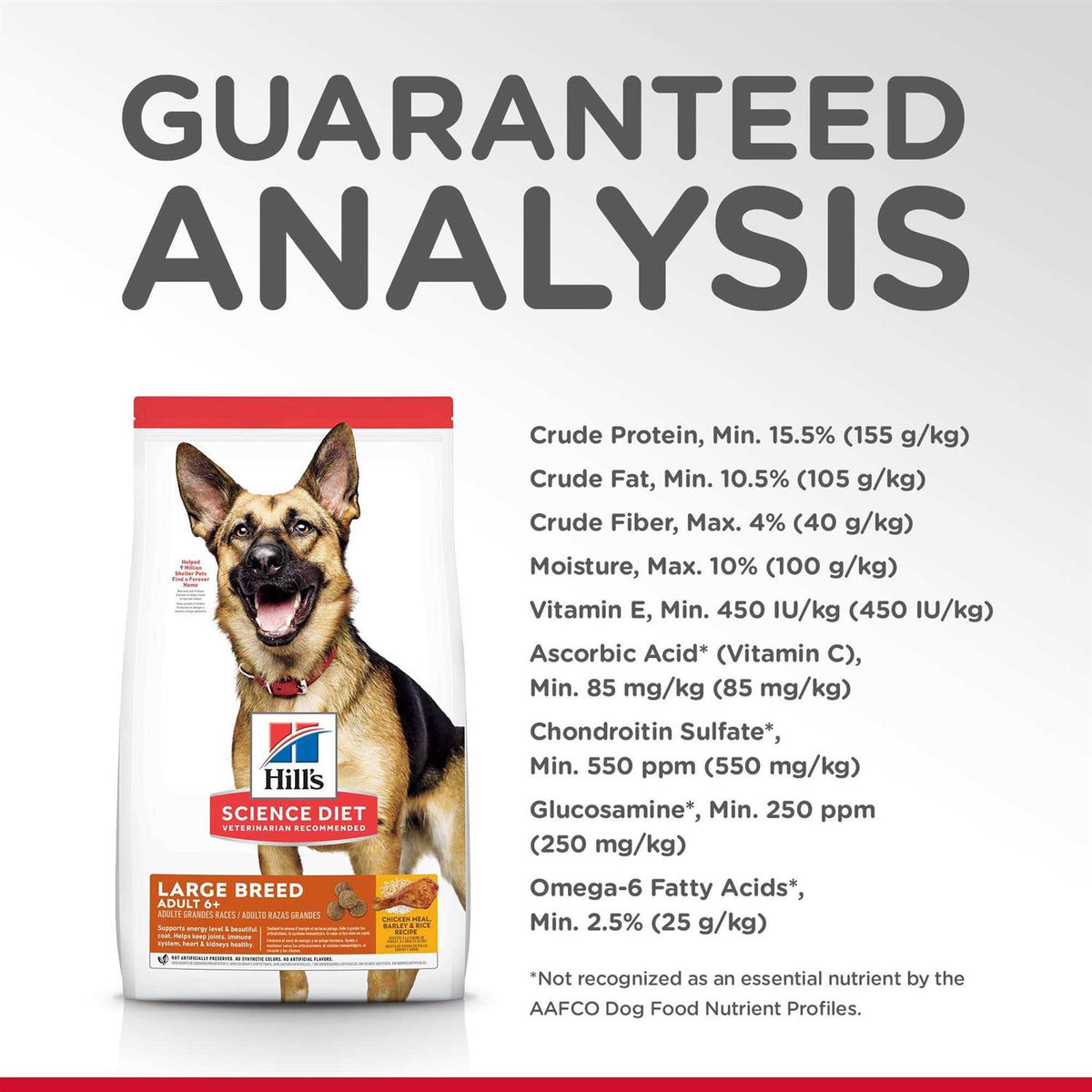 Adult 6+ Large Breed Chicken Meal Dry Dog Food T389