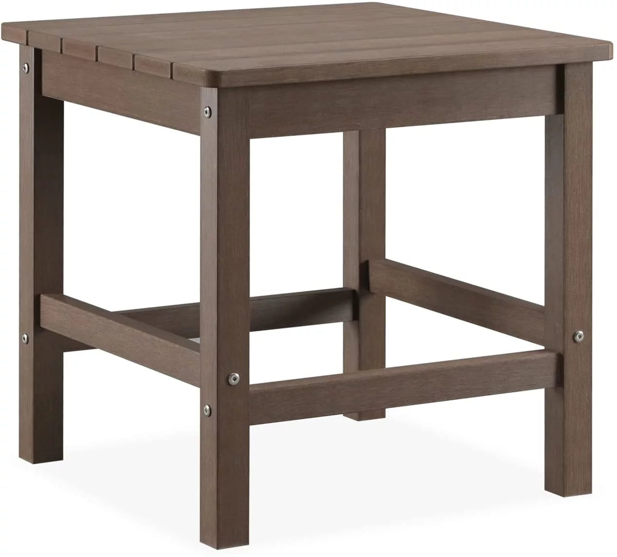 Oversized Poly Lumber Outdoor Side Table (Brown) J339430