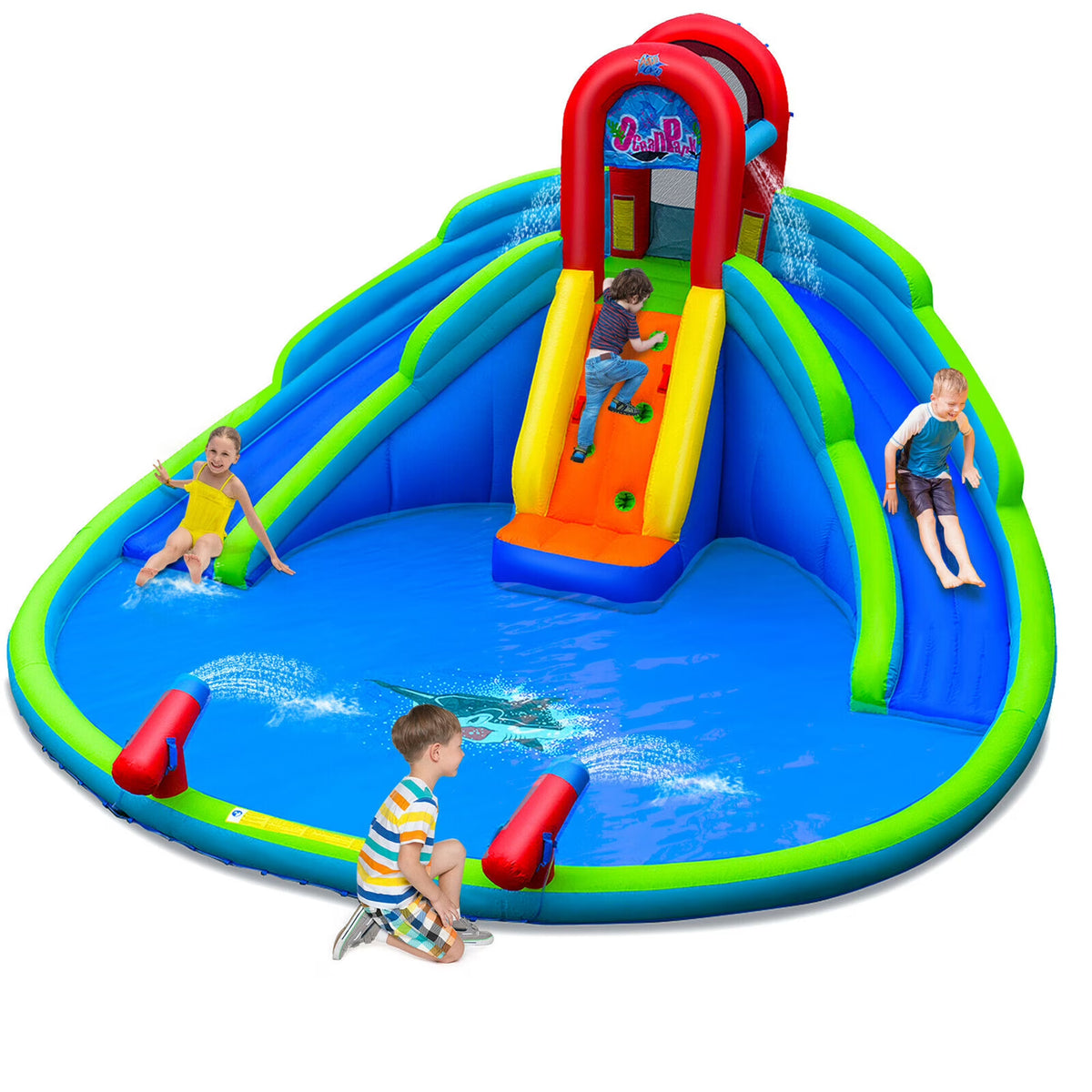 Inflatable Waterslide Bounce House with Handrail N4606