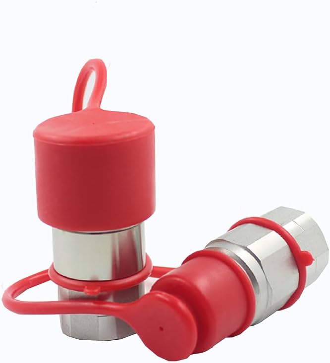 3/4'' SAE-12 UNF1-1/16 Flat Face Hydraulic Quick Connect Coupling, 1/2 Body, Pack of 2 L17038