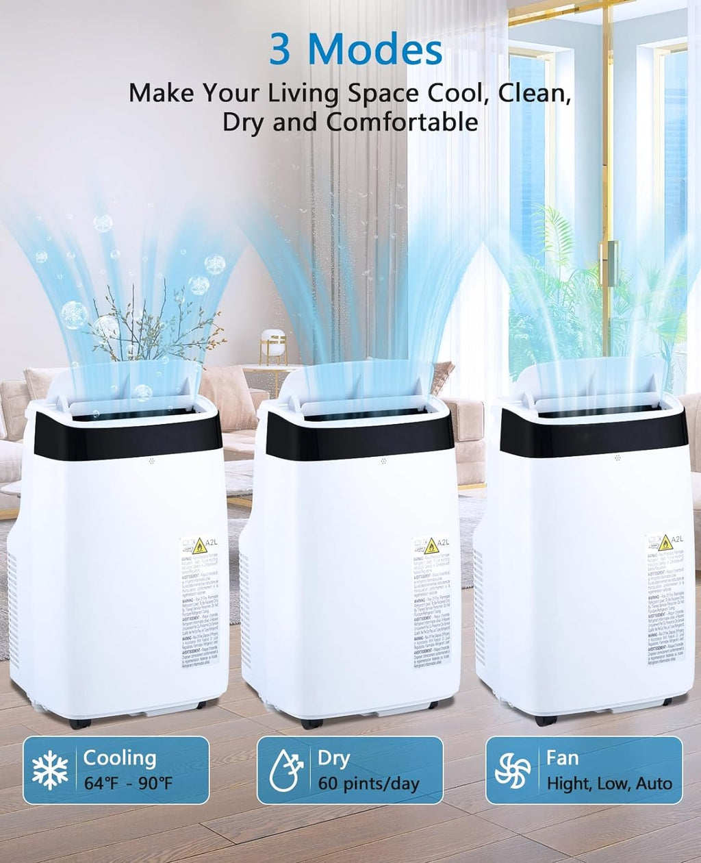 Portable 10000Btu Air Conditioner with Remote Control J713855