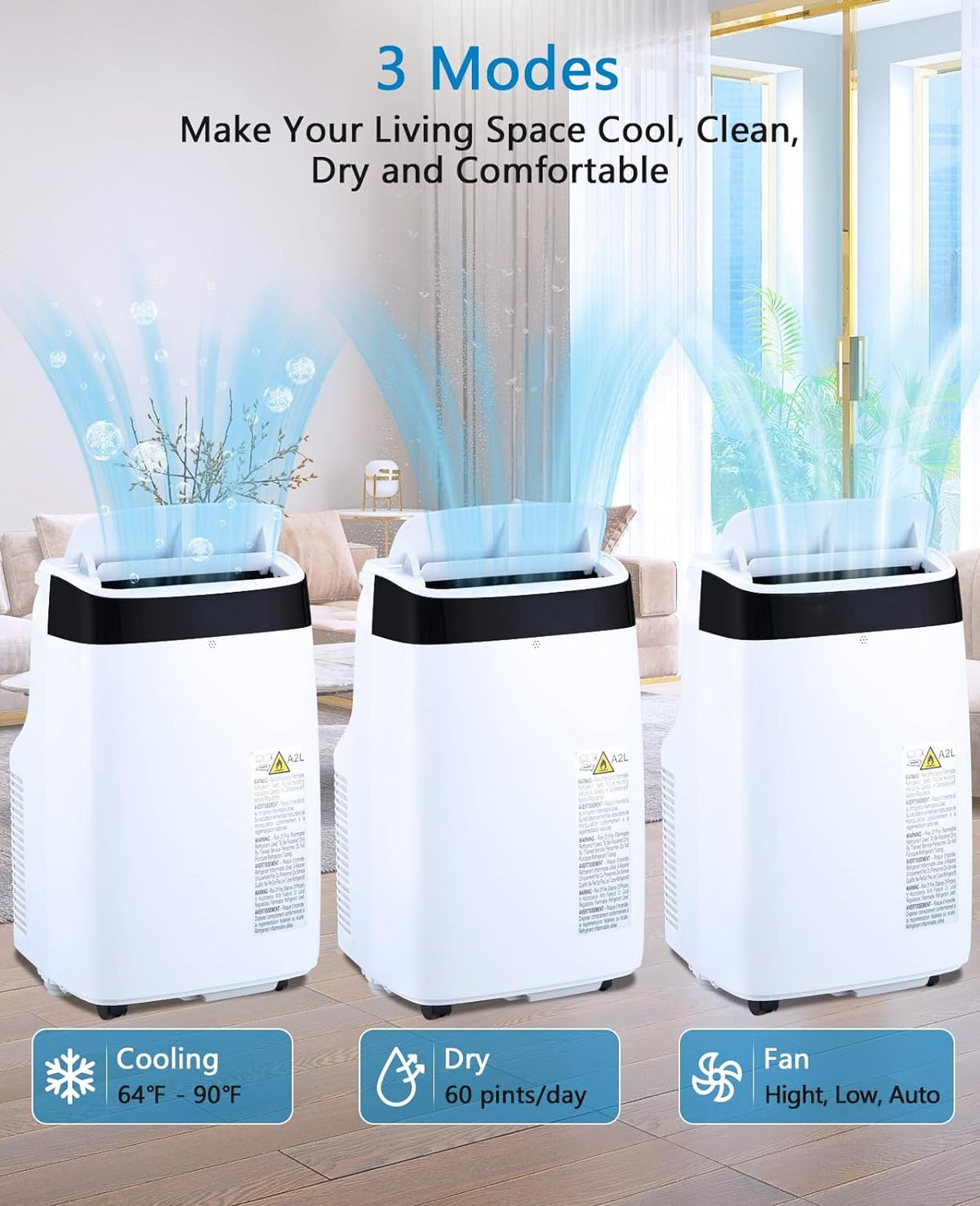 Portable 10000Btu Air Conditioner with Remote Control J713855