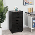 6 Drawer Grey Dresser with Wheels O303